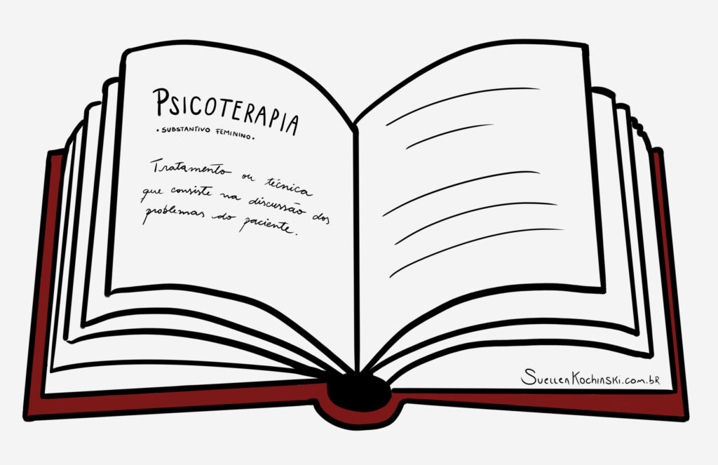 Dicionário com a definição de Psicoterapia